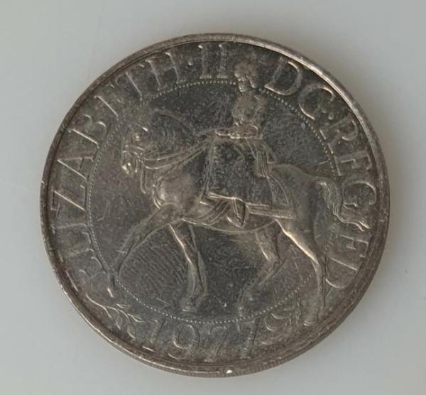 25 Pence 1977, Silberjubiläum 25 Jahre Regierungszeit, Großbritannien, CuNi