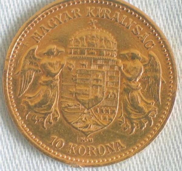10 Korona "Franz-Josef I" (Stehend) Ungarn 1893