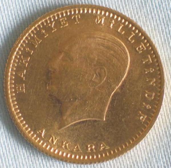 100 Piaster, 1 Lira "Atatürk" 1923/35 Türkei