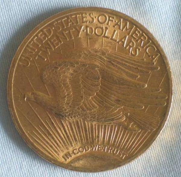 20$ US "Liberty Walking Saint Gaudens - Double Eagle" 1910 USA 900er Gold
