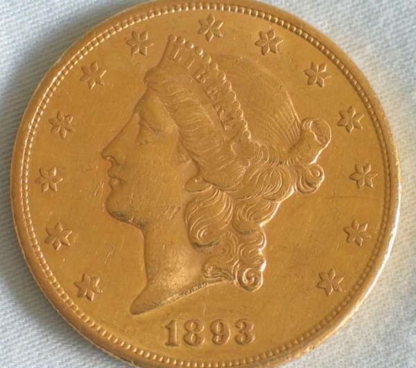 20$ US "Liberty Head" 1893" "Double Eagle" USA 900er Gold, San Francisco