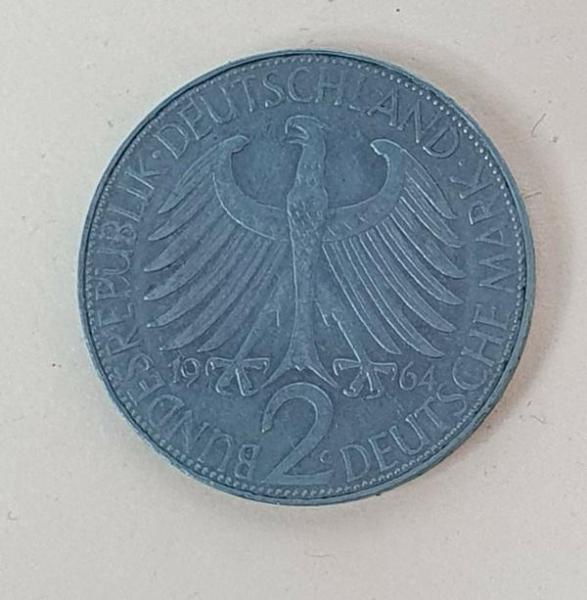 2 DM 1964 G  -Max Planck- Bundesrepublik Deutschland