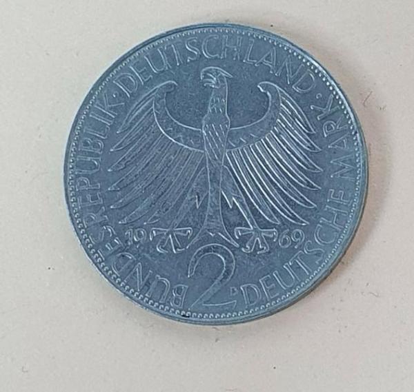2 DM 1969 D  -Max Planck- Bundesrepublik Deutschland