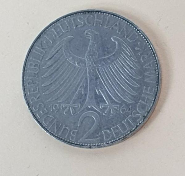 2 DM 1964 D  -Max Planck- Bundesrepublik Deutschland