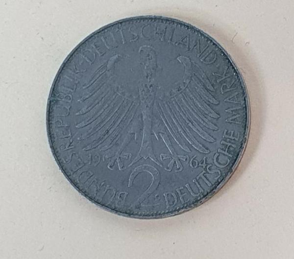2 DM 1964 D  -Max Planck- Bundesrepublik Deutschland