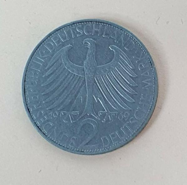 2 DM 1969 G  -Max Planck- Bundesrepublik Deutschland