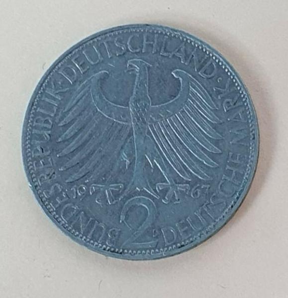2 DM 1967 D  -Max Planck- Bundesrepublik Deutschland
