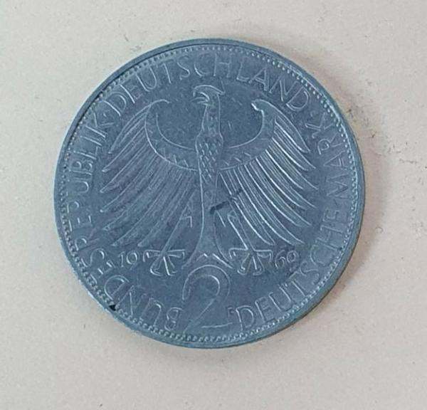 2 DM 1969 F  -Max Planck- Bundesrepublik Deutschland