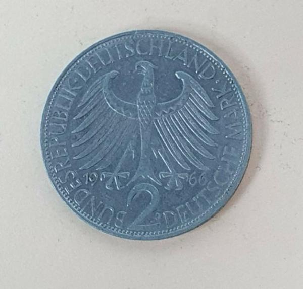 2 DM 1966 D  -Max Planck- Bundesrepublik Deutschland
