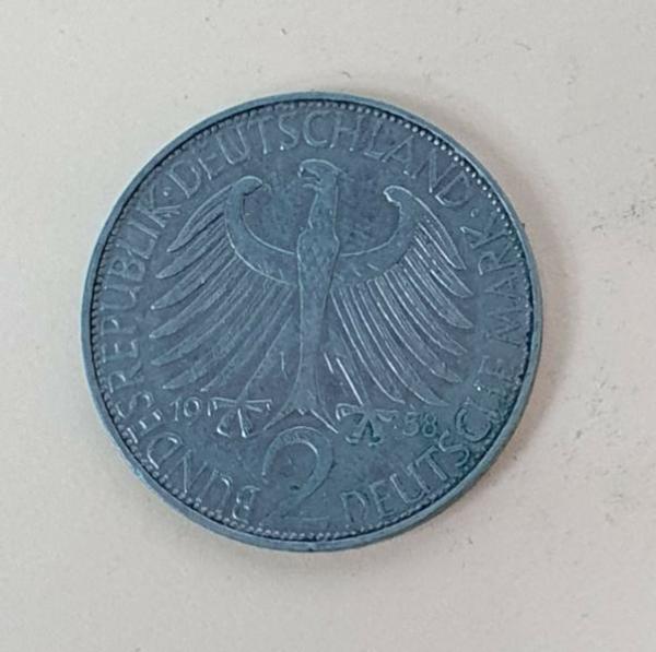2 DM 1958 F  -Max Planck- Bundesrepublik Deutschland