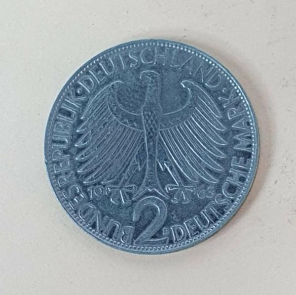 2 DM 1963 D  -Max Planck- Bundesrepublik Deutschland
