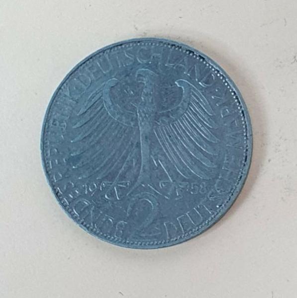 2 DM 1958 G  -Max Planck- Bundesrepublik Deutschland