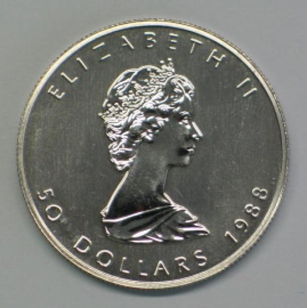 1 oz "Maple Leaf" 1988, Platin 999,5, Kanada