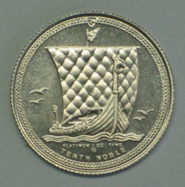 1/10 oz "Noble" 1985, Platin 999,5, Isle of Man