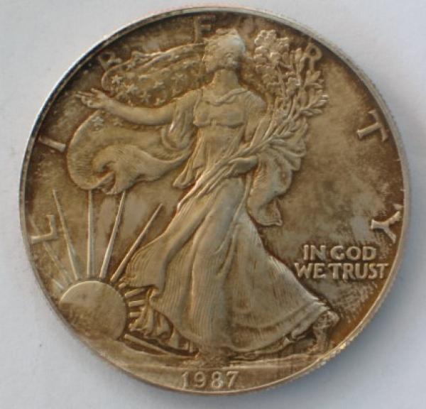 1 oz American Eagle 1987, USA, 999er Silber
