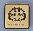 20 Gramm MDM Goldbarren 999,9 Feingold in OVP