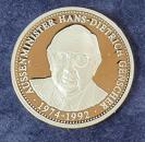 Silbermedaille -Hans Dietrich Genscher- 999,9 Feinsilber, Gewicht: 15,0g