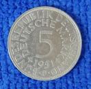 5 DM Silberadler 1951 D aus 625er Silber