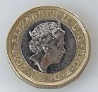 1 Pfund (One Pound) 2017 -Königin Elisabeth II-, Großbritannien