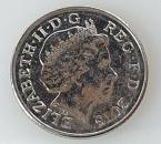 10 Pence 2015, Königin Elisabeth II, Großbritannien