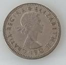 1 Schilling -One Shilling 1957, Königin Elisabeth II Großbritannien, Englisches Wappen